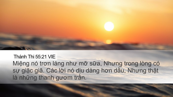 Thánh Thi 55:21 VIE Bible Verse Image