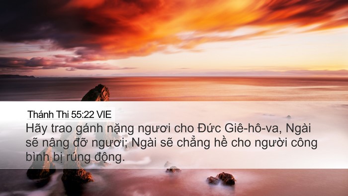 Thánh Thi 55:22 VIE Bible Verse Image