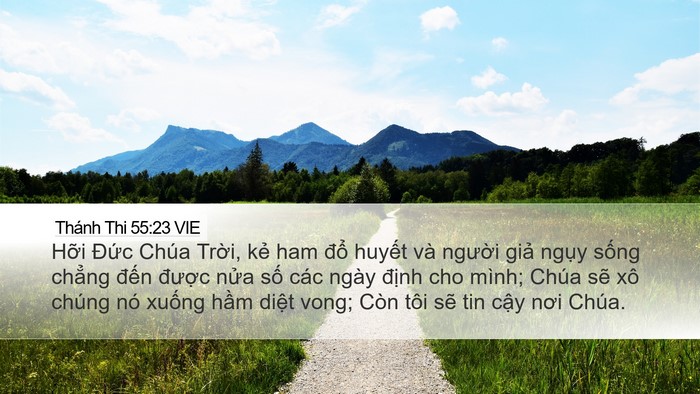 Thánh Thi 55:23 VIE Bible Verse Image