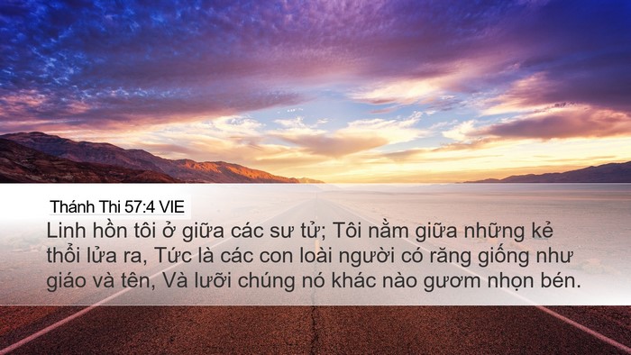 Thánh Thi 57:4 VIE Bible Verse Image