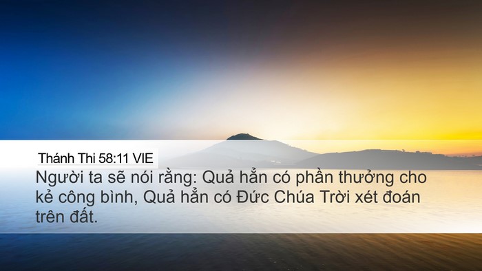 Thánh Thi 58:11 VIE Bible Verse Image
