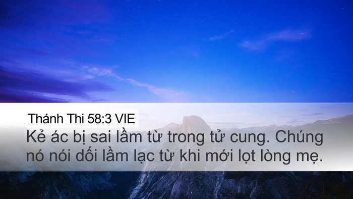 Thánh Thi 58:3 VIE Bible Verse Image
