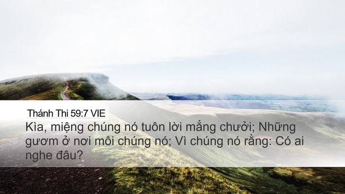 Thánh Thi 59:7 VIE Bible Verse Image