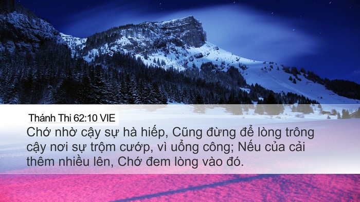 Thánh Thi 62:10 VIE Bible Verse Image