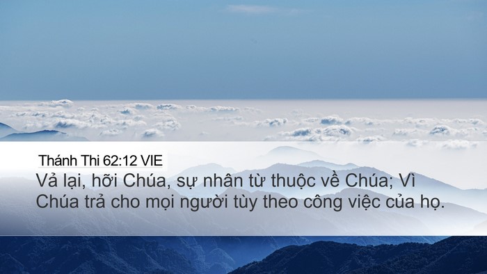 Thánh Thi 62:12 VIE Bible Verse Image