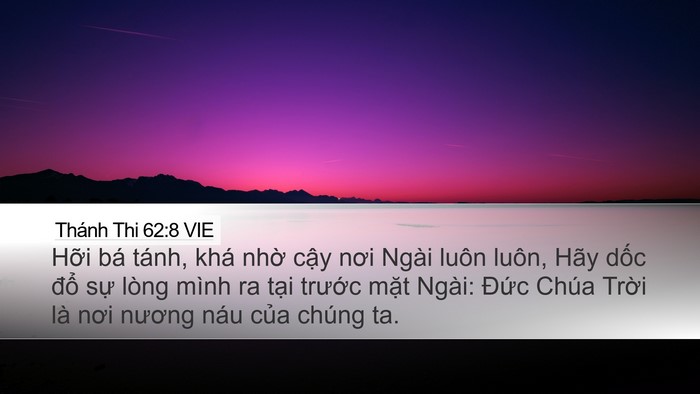 Thánh Thi 62:8 VIE Bible Verse Image
