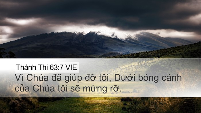 Thánh Thi 63:7 VIE Bible Verse Image