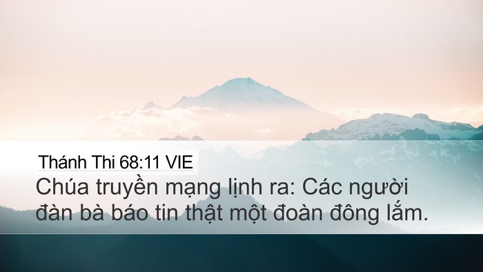 Thánh Thi 68:11 VIE Bible Verse Image
