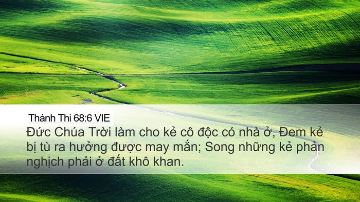 Thánh Thi 68:6 VIE Bible Verse Image