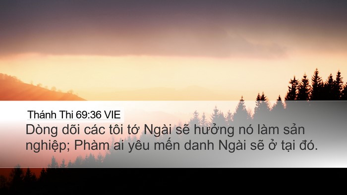 Thánh Thi 69:36 VIE Bible Verse Image