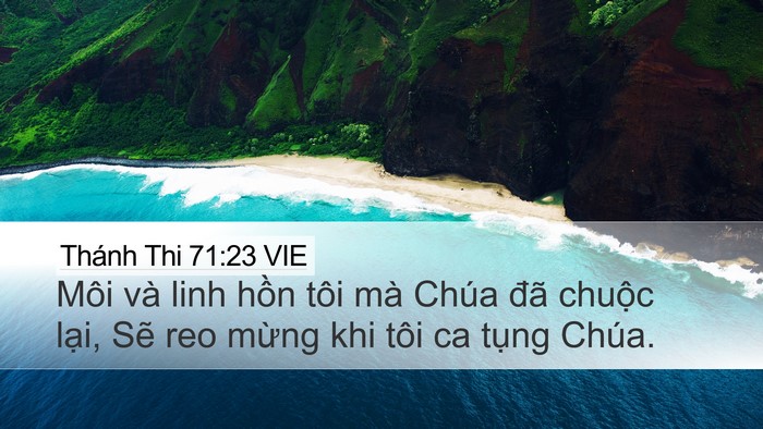 Thánh Thi 71:23 VIE Bible Verse Image
