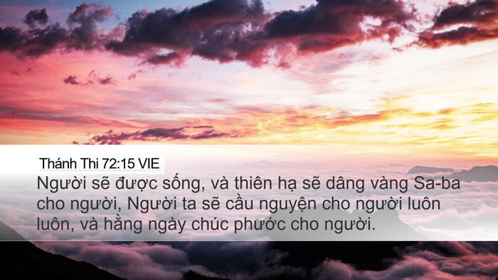Thánh Thi 72:15 VIE Bible Verse Image