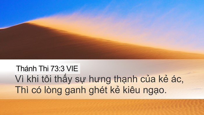 Thánh Thi 73:3 VIE Bible Verse Image