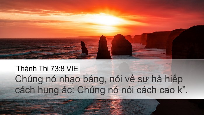 Thánh Thi 73:8 VIE Bible Verse Image