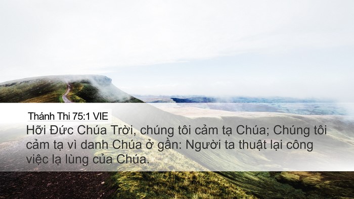 Thánh Thi 75:1 VIE Bible Verse Image