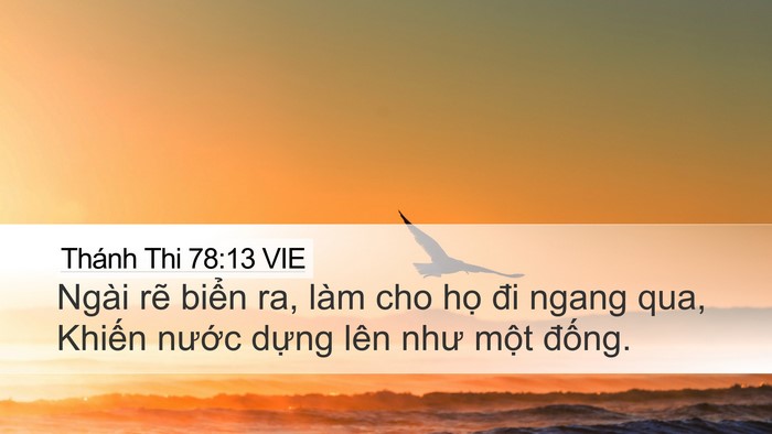 Thánh Thi 78:13 VIE Bible Verse Image