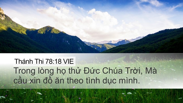 Thánh Thi 78:18 VIE Bible Verse Image