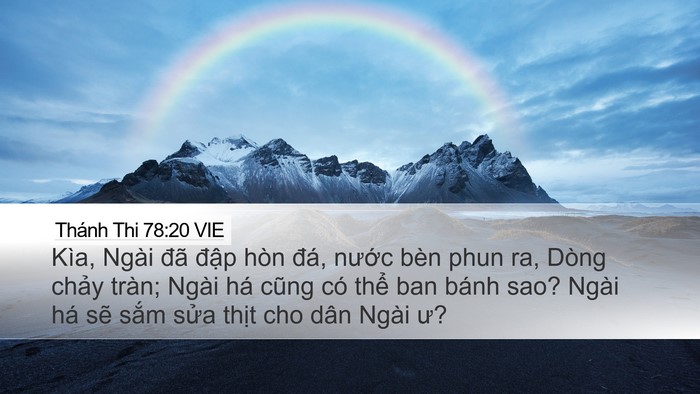 Thánh Thi 78:20 VIE Bible Verse Image