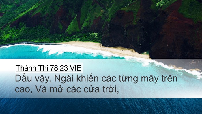 Thánh Thi 78:23 VIE Bible Verse Image