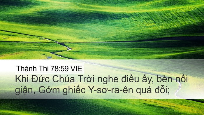 Thánh Thi 78:59 VIE Bible Verse Image