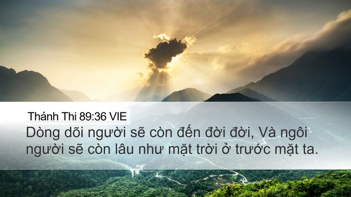 Thánh Thi 89:36 VIE Bible Verse Image
