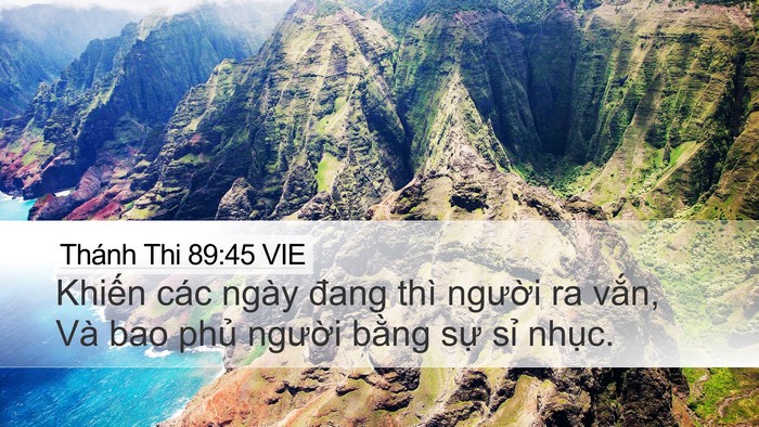 Thánh Thi 89:45 VIE Bible Verse Image