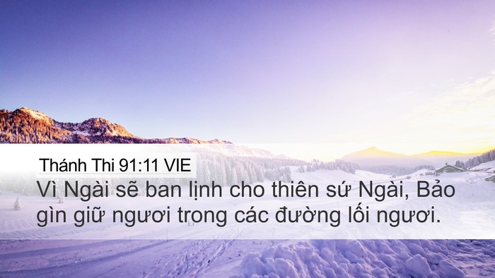 Thánh Thi 91:11 VIE Bible Verse Image