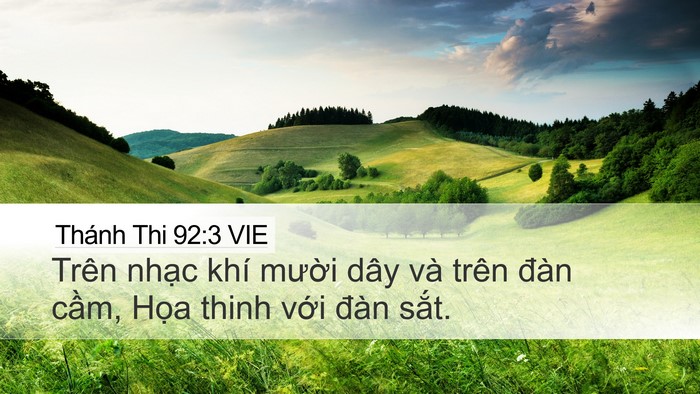 Thánh Thi 92:3 VIE Bible Verse Image