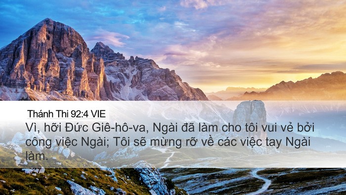 Thánh Thi 92:4 VIE Bible Verse Image