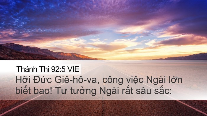 Thánh Thi 92:5 VIE Bible Verse Image