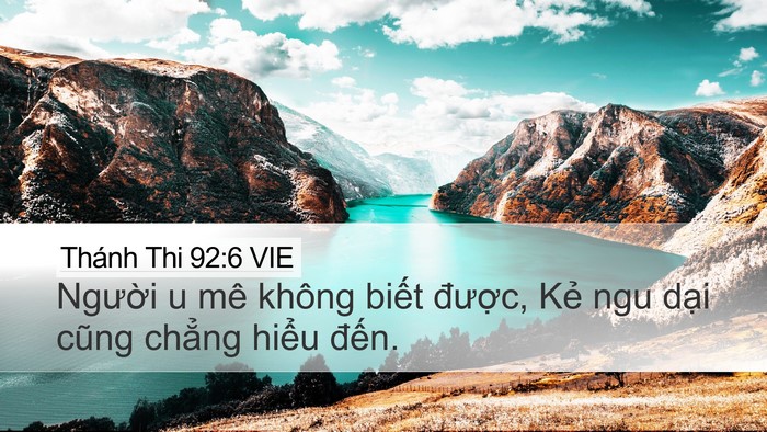 Thánh Thi 92:6 VIE Bible Verse Image