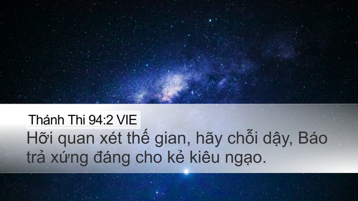 Thánh Thi 94:2 VIE Bible Verse Image