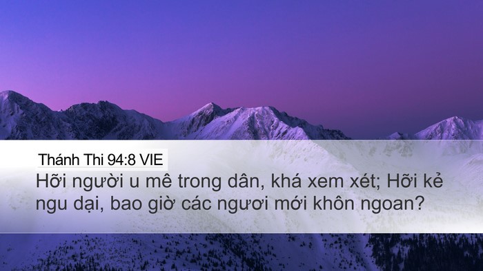 Thánh Thi 94:8 VIE Bible Verse Image
