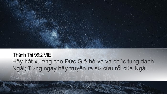 Thánh Thi 96:2 VIE Bible Verse Image