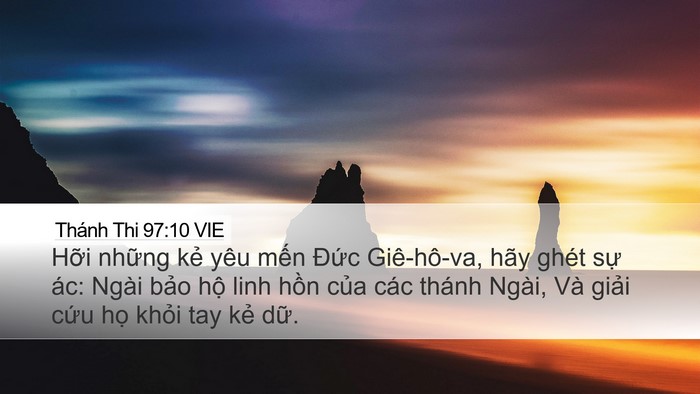 Thánh Thi 97:10 VIE Bible Verse Image