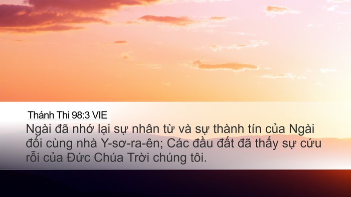 Thánh Thi 98:3 VIE Bible Verse Image
