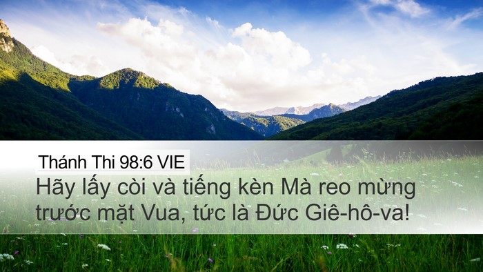 Thánh Thi 98:6 VIE Bible Verse Image