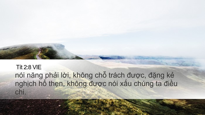 Tít 2:8 VIE Bible Verse Image