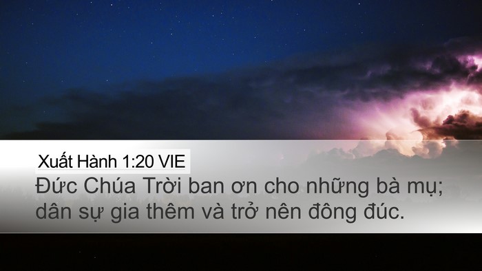 Xuất Hành 1:20 VIE Bible Verse Image
