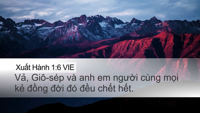 Xuất Hành 1:6 VIE Bible Verse Image