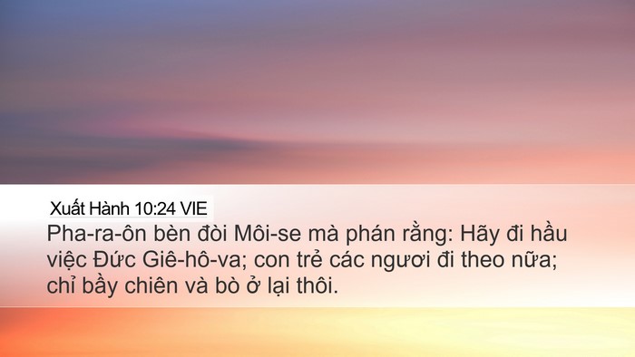 Xuất Hành 10:24 VIE Bible Verse Image