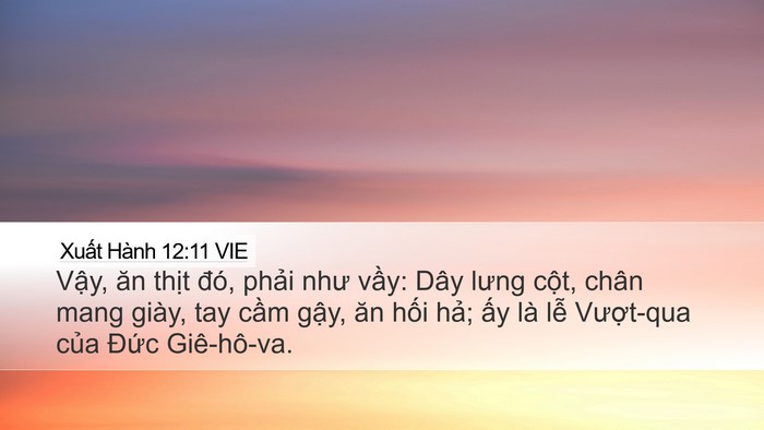 Xuất Hành 12:11 VIE Bible Verse Image