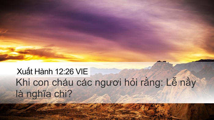 Xuất Hành 12:26 VIE Bible Verse Image
