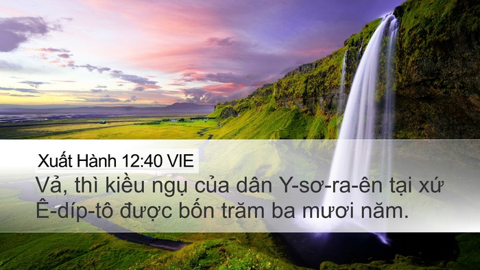 Xuất Hành 12:40 VIE Bible Verse Image