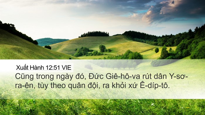 Xuất Hành 12:51 VIE Bible Verse Image