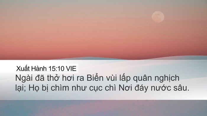 Xuất Hành 15:10 VIE Bible Verse Image