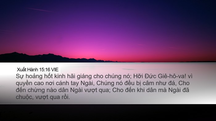Xuất Hành 15:16 VIE Bible Verse Image
