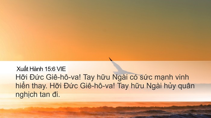 Xuất Hành 15:6 VIE Bible Verse Image