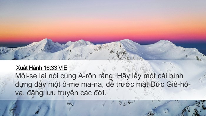 Xuất Hành 16:33 VIE Bible Verse Image