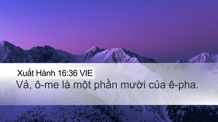 Xuất Hành 16:36 VIE Bible Verse Image